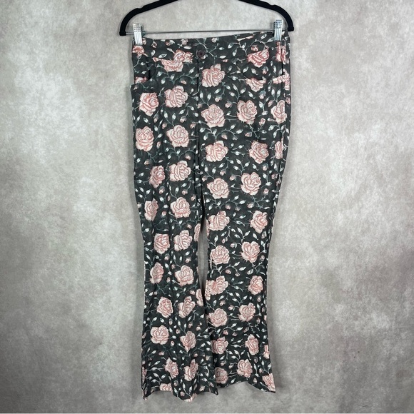 Batsheva Lawyer Cropped Floral-Print Cotton Flared Pants Size 0 NWOT - Picture 5 of 11